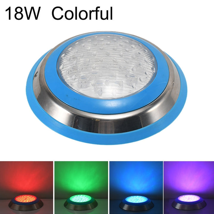 18W LED Rustfrit Stål Væghængt Poollys Landskabs Underwater Lys (farverigt lys)