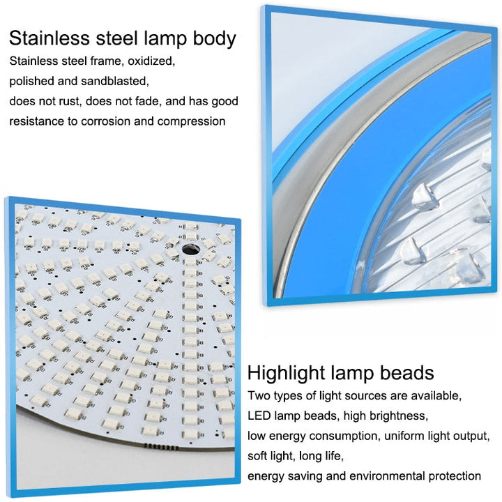 15W LED Rustfrit Stål Vægbelyst Poolbelysning Landskabsundervandslys (farvet lys + fjernbetjening)