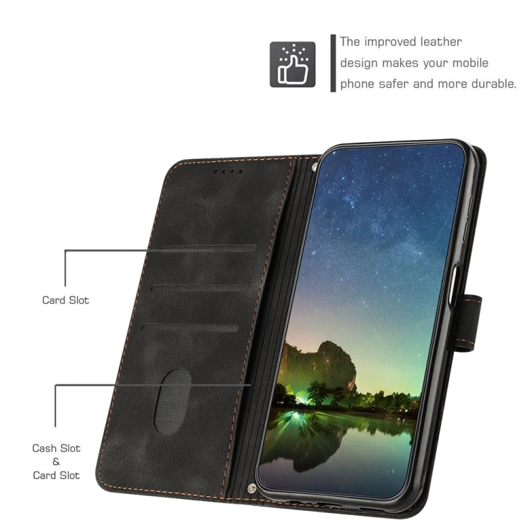 For iPhone 13 Pro Max Dream Triangle Læder Telefon Etui med Skulderrem (Sort)