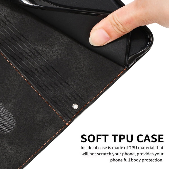 For iPhone 13 Pro Max Dream Triangle Læder Telefon Etui med Skulderrem (Sort)