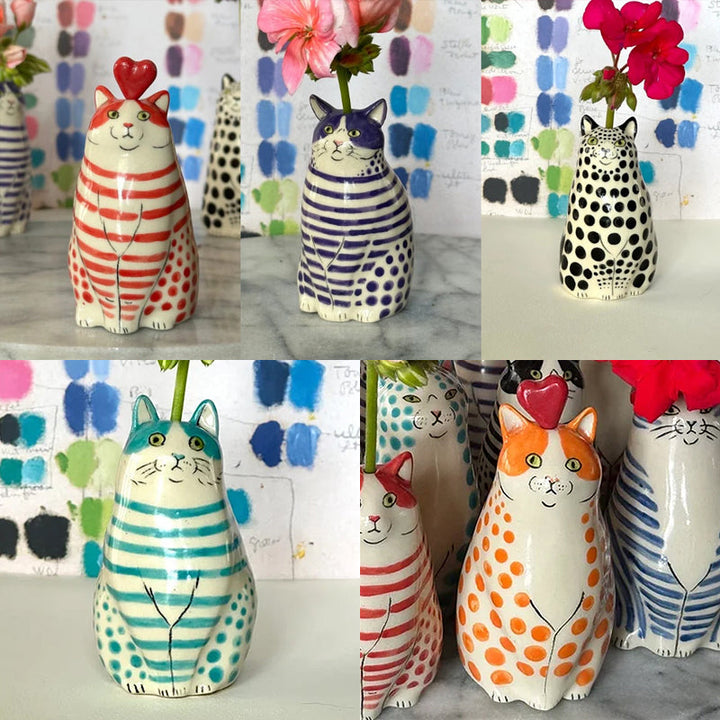 Prikket Kat Vase