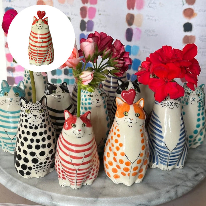 Prikket Kat Vase