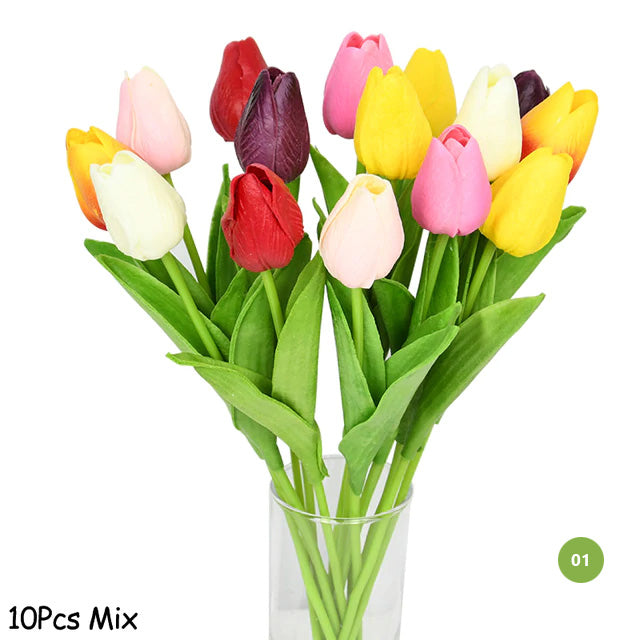 Mode Tulipan Kunstige Blomster Til vedligeholdelsesfri kreativ boligindretning Blomsterarrangementer Til stue og spisestue Nordisk Hjem Dekoration