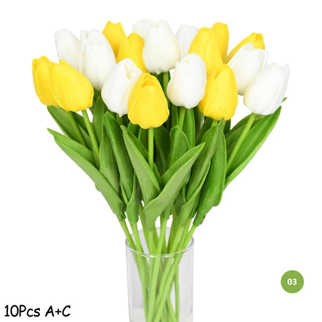 Mode Tulipan Kunstige Blomster Til vedligeholdelsesfri kreativ boligindretning Blomsterarrangementer Til stue og spisestue Nordisk Hjem Dekoration