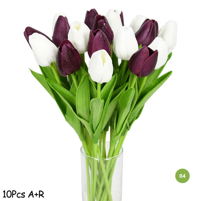 Mode Tulipan Kunstige Blomster Til vedligeholdelsesfri kreativ boligindretning Blomsterarrangementer Til stue og spisestue Nordisk Hjem Dekoration