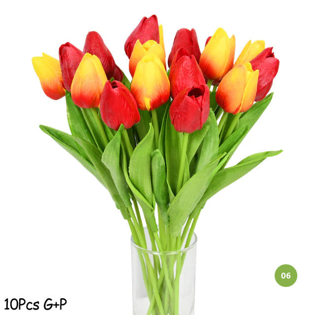 Mode Tulipan Kunstige Blomster Til vedligeholdelsesfri kreativ boligindretning Blomsterarrangementer Til stue og spisestue Nordisk Hjem Dekoration