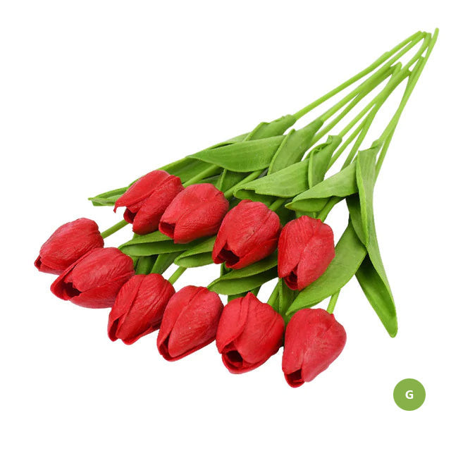 Mode Tulipan Kunstige Blomster Til vedligeholdelsesfri kreativ boligindretning Blomsterarrangementer Til stue og spisestue Nordisk Hjem Dekoration