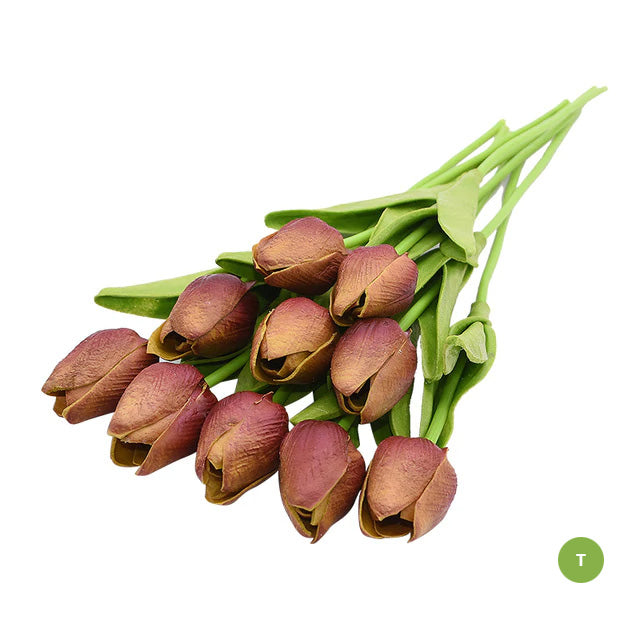 Mode Tulipan Kunstige Blomster Til vedligeholdelsesfri kreativ boligindretning Blomsterarrangementer Til stue og spisestue Nordisk Hjem Dekoration