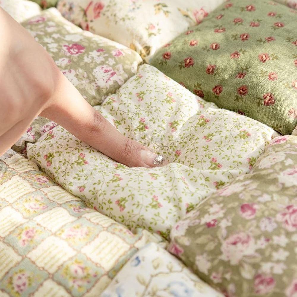 Blomsterbloom Quiltet Sofa Betræk