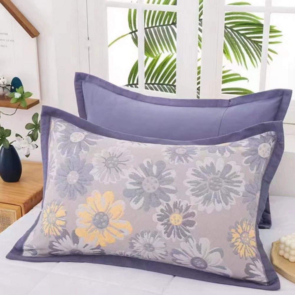Blomsterprint Bomulds Pudebetræk | 2stk