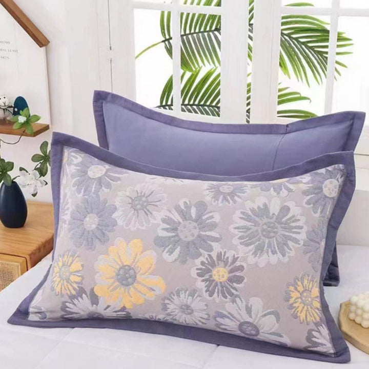 Blomsterprint Bomulds Pudebetræk | 2stk