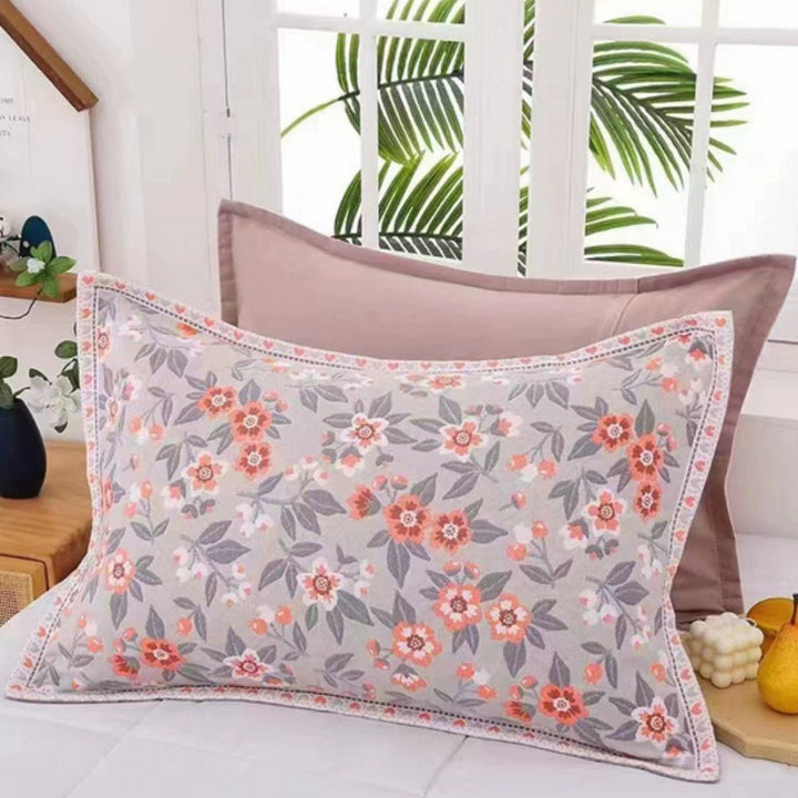 Blomsterprint Bomulds Pudebetræk | 2stk