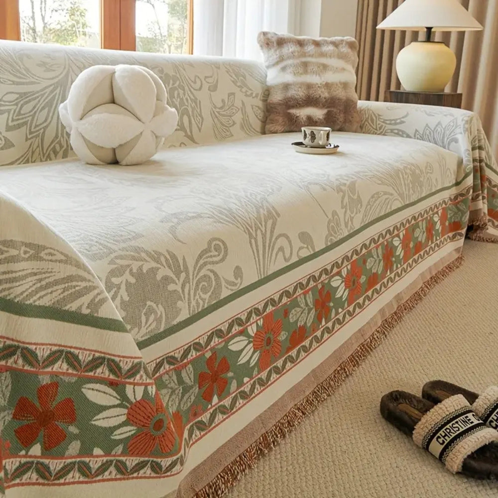 Blomster Tassel Boho Sofa Dække
