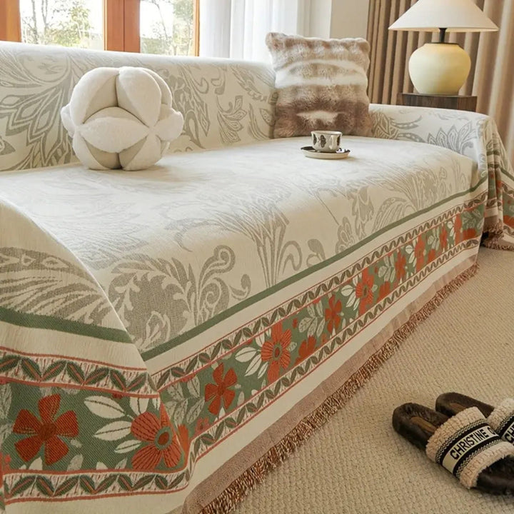 Blomster Tassel Boho Sofa Dække