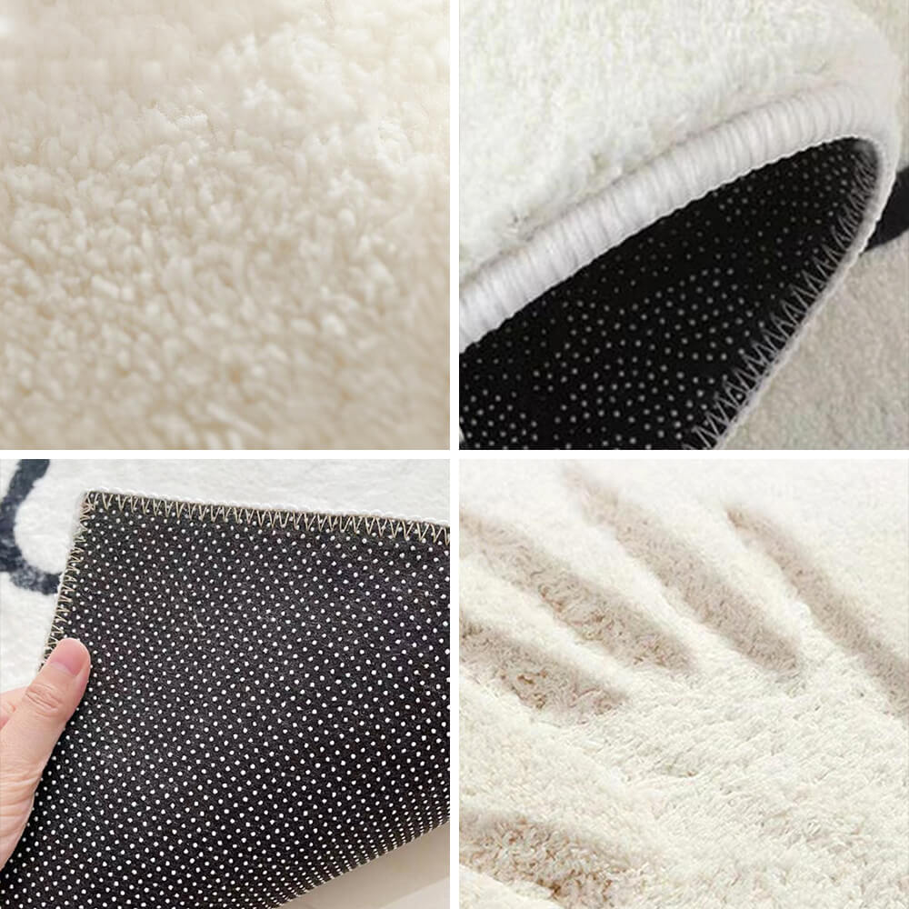 Faux Cashmere Ternede Hyggelige Natbord Tæppe Uregelmæssig Form Tæppe