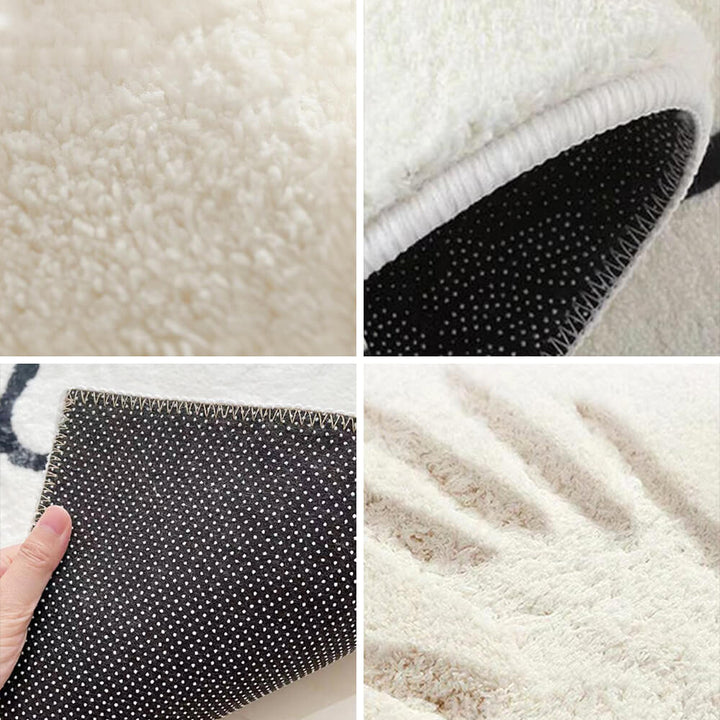 Faux Cashmere Ternede Hyggelige Natbord Tæppe Uregelmæssig Form Tæppe