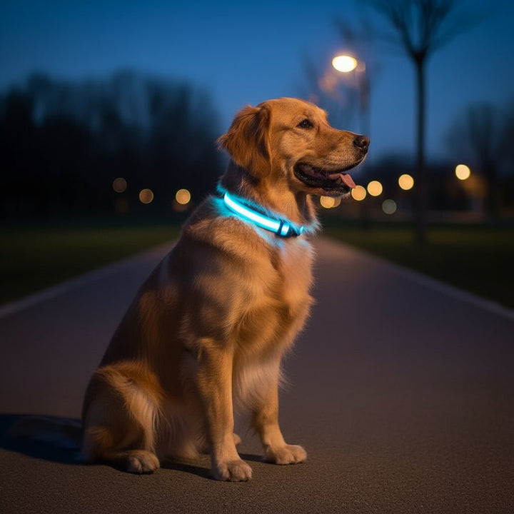 LED Sikkerheds Hundehalsbånd med Justerbar Pasform