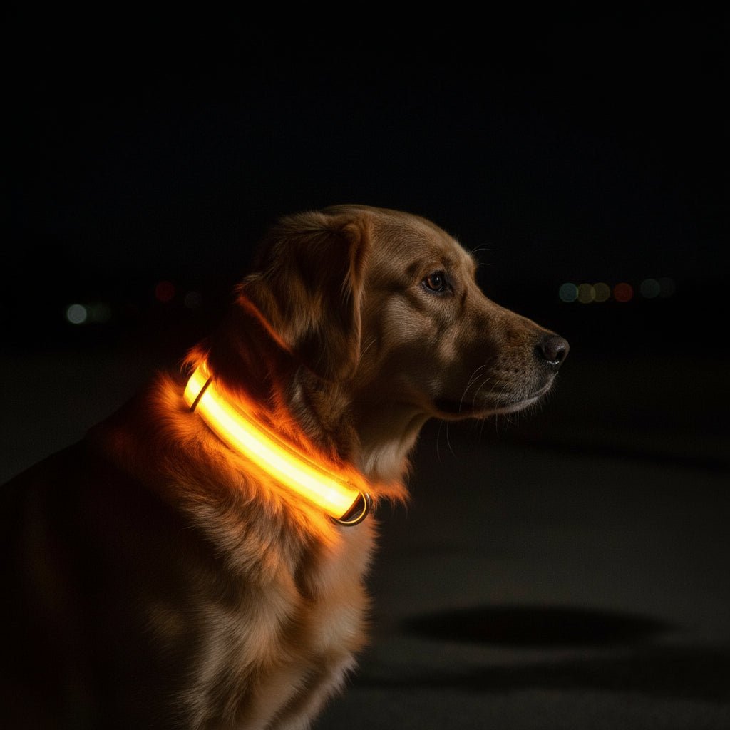 LED Sikkerheds Hundehalsbånd med Justerbar Pasform
