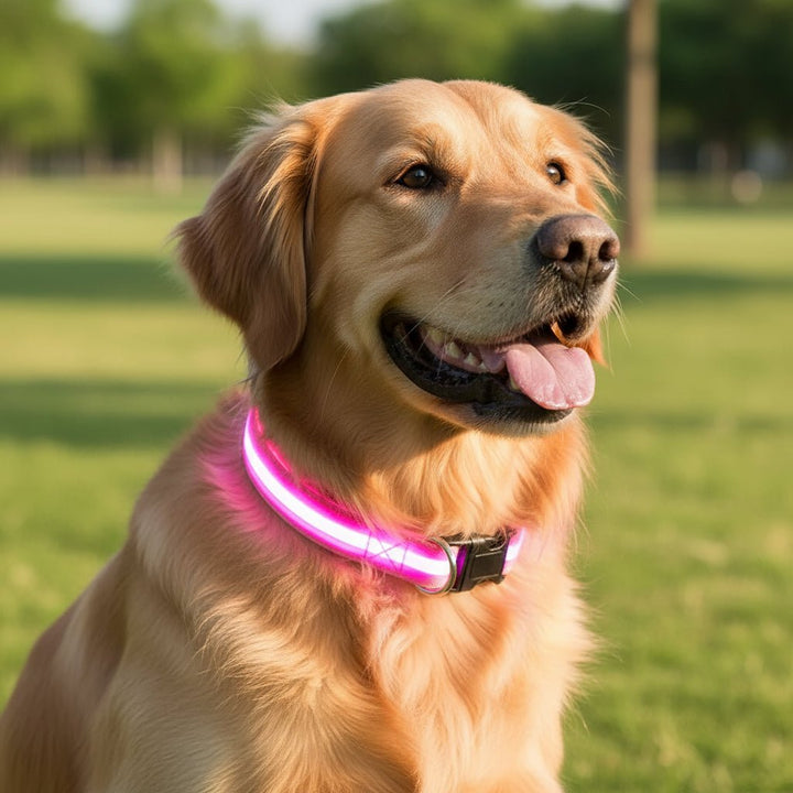 LED Sikkerheds Hundehalsbånd med Justerbar Pasform