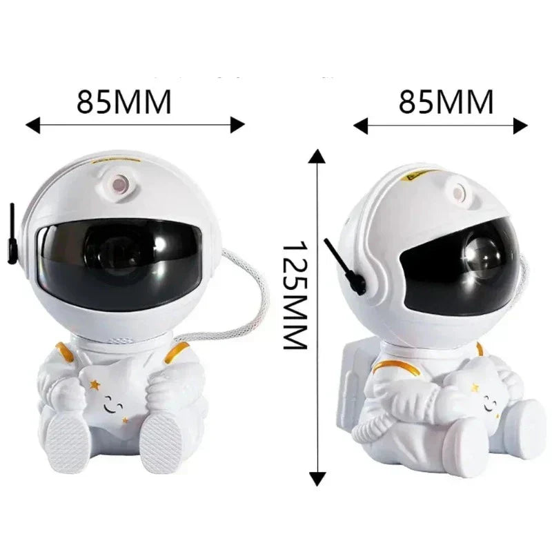 Galaxy Stjernehimmel Projektør Lampe - Astronaut LED Projektion Natlys til Soveværelse |