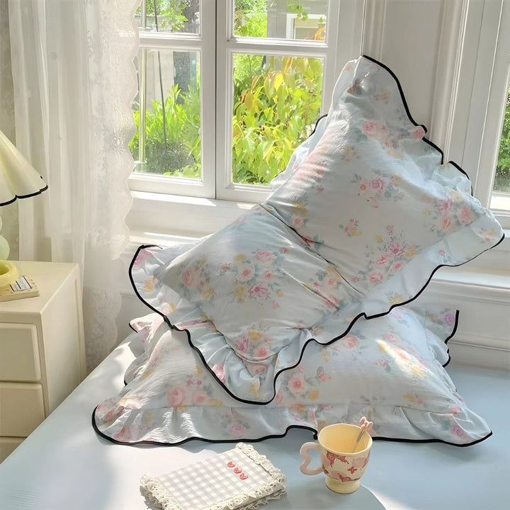 Gaze Blomster Rynket Blonde Pudevar