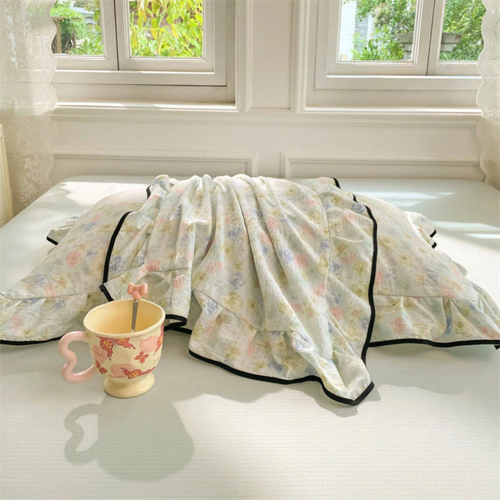 Gaze Blomster Rynket Blonde Pudevar