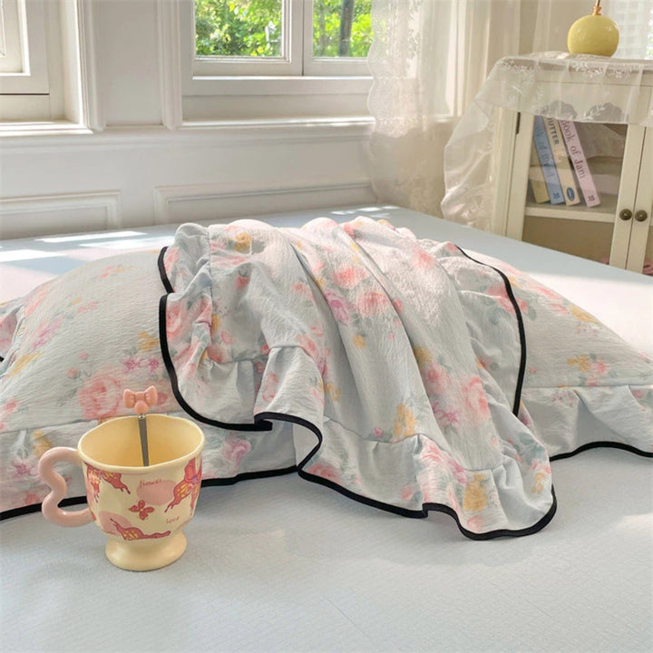 Gaze Blomster Rynket Blonde Pudevar
