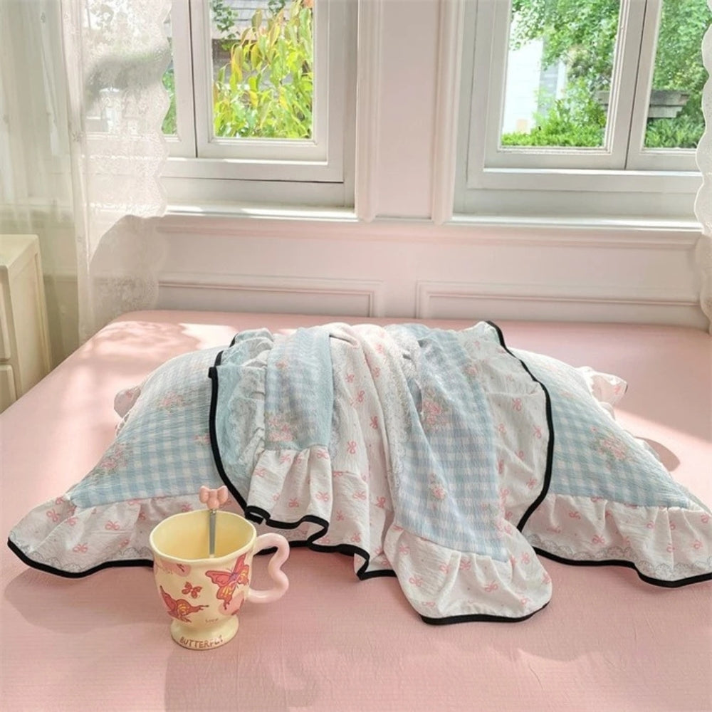 Gaze Blomster Rynket Blonde Pudevar