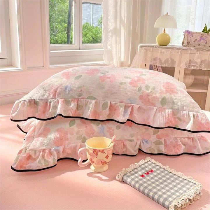Gaze Blomster Rynket Blonde Pudevar
