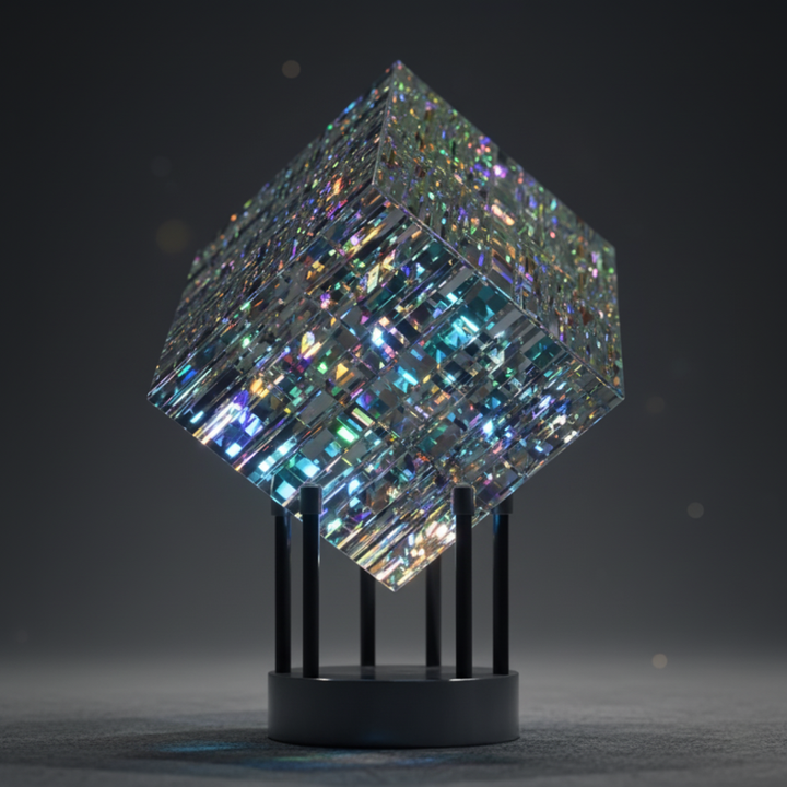 ChromaticCube Krystal Regnbue Refraktions Kunst | Moderne Skrivebords Dekor &amp; Midtpunkt