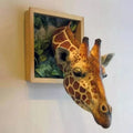 Giraffehoved - Vægdekoration - 3D skulptur - Livsstørrelse dekoration
