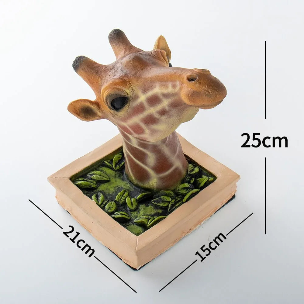 Giraffehoved - Vægdekoration - 3D skulptur - Livsstørrelse dekoration