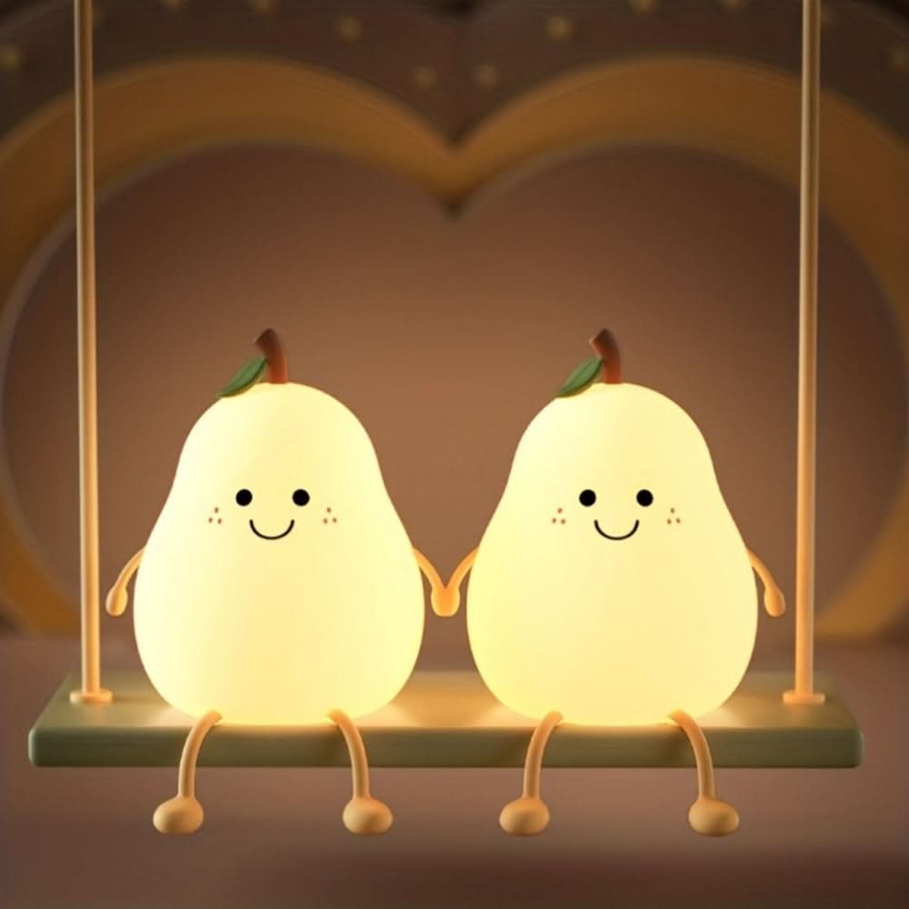 GlowPear Genopladelig Silikone Nattelys til Børn