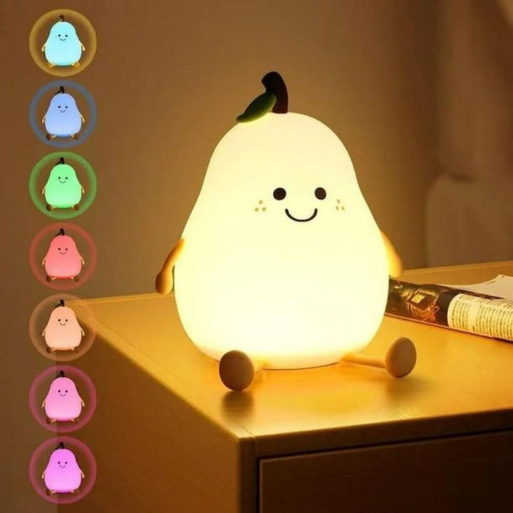 GlowPear Genopladelig Silikone Nattelys til Børn