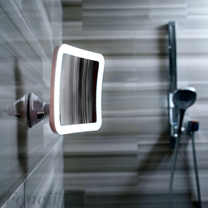 GlowView 10X Belyst Forstørrelsesspejl med LED &amp; Sugekop – Bærbart Makeup Spejl