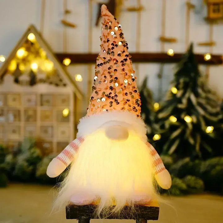 Jule Gnom Dekoration | LED Nattelys | Varm Glød Ferie Ornament