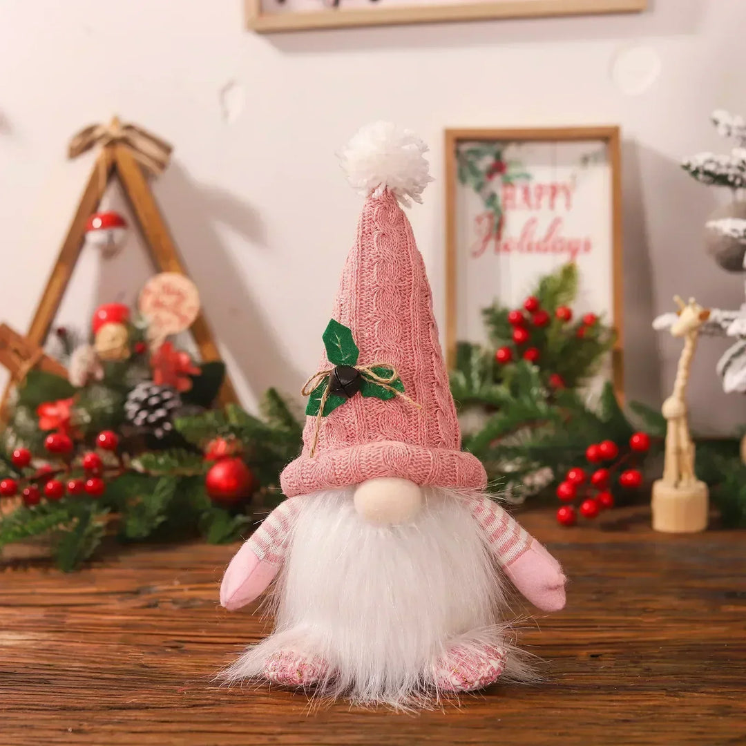 LED Jule Gnome | Strikket Design med Nattelys | Glødende Jule Dekoration | Varm &amp; Hyggelig
