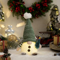 LED Jule Gnome | Strikket Design med Nattelys | Glødende Jule Dekoration | Varm & Hyggelig