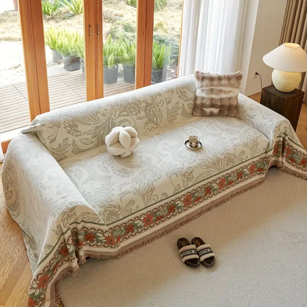 Blomster Tassel Boho Sofa Dække