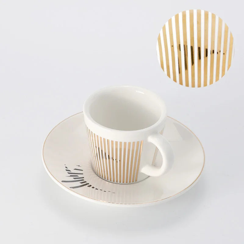 Kreativ dynamisk SLR kop Leopard anamorfisk zebra kop Luycho kaffe te kop sæt med underlag 90ml-225ml