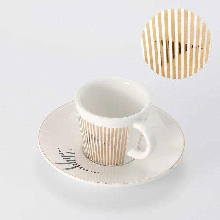 Kreativ dynamisk SLR kop Leopard anamorfisk zebra kop Luycho kaffe te kop sæt med underlag 90ml-225ml