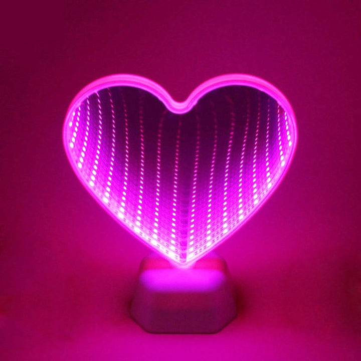 Hjerte Spejl LED Natlampe
