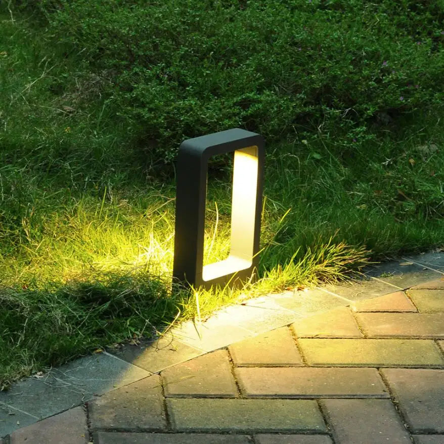 15W LED havebelysning: aluminium postlampe til udendørs gård, villa landskabsbelysning
