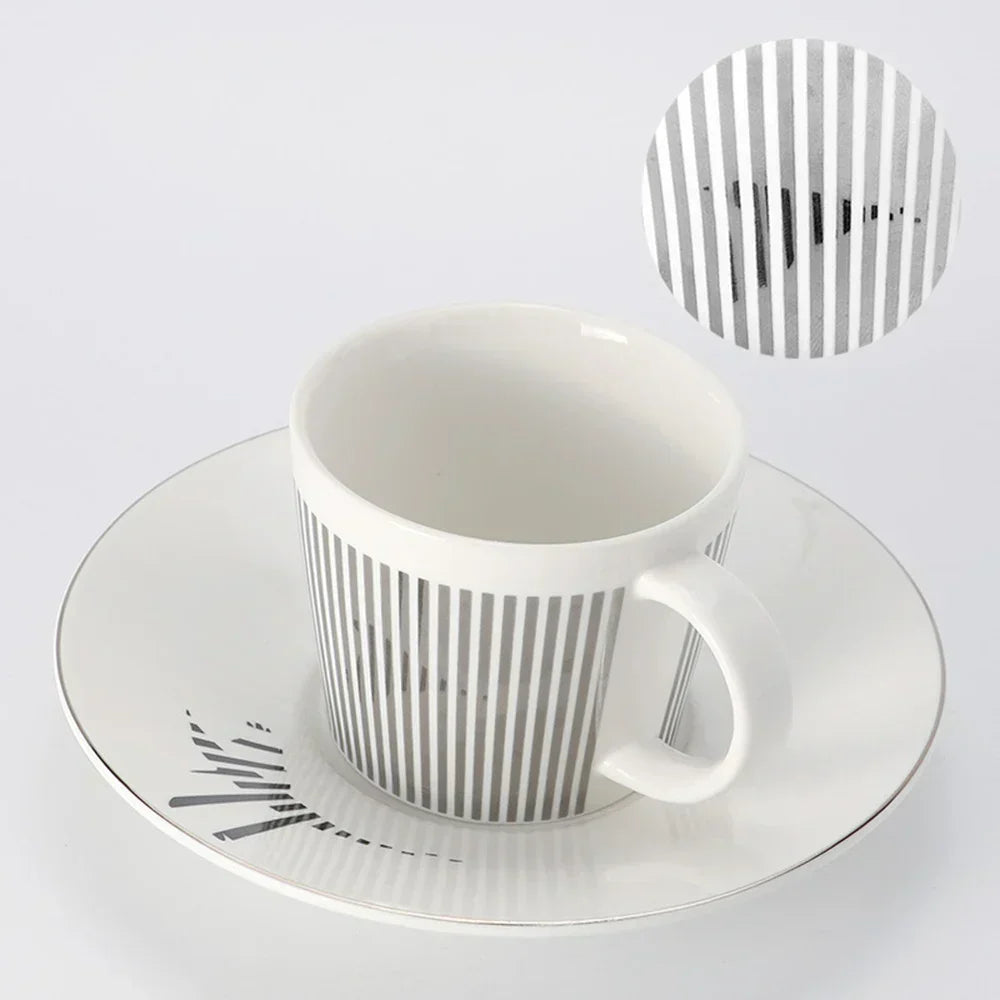 Kreativ dynamisk SLR kop Leopard anamorfisk zebra kop Luycho kaffe te kop sæt med underlag 90ml-225ml