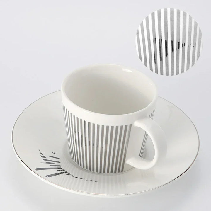 Kreativ dynamisk SLR kop Leopard anamorfisk zebra kop Luycho kaffe te kop sæt med underlag 90ml-225ml