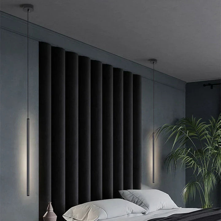 Nordisk LED Pendellampe: Minimalistisk design med kreative linjer, perfekt til soveværelset, spisestue