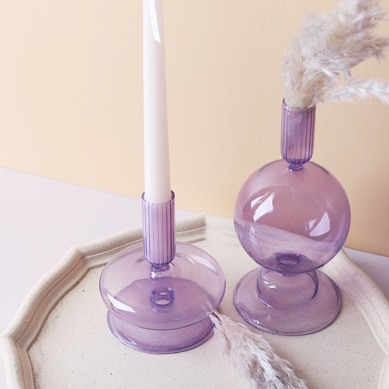 Lilla Lysestage lavet af Glas