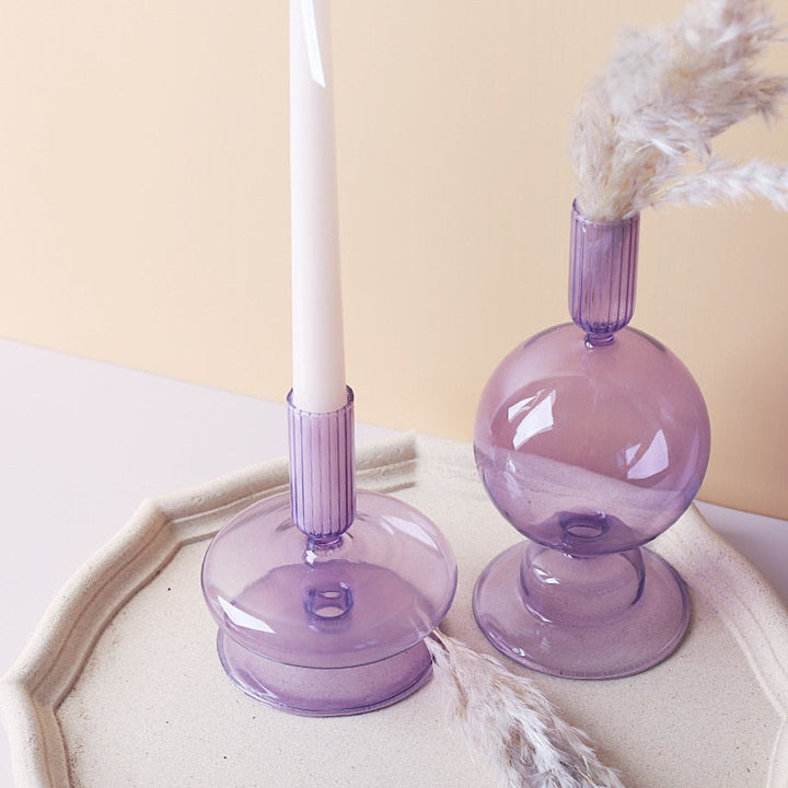 Lilla Lysestage lavet af Glas