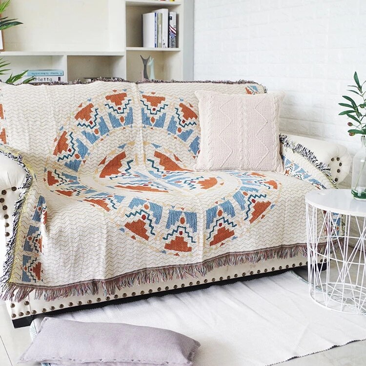 Vintage Græskar Sofa Cover tæppe |
