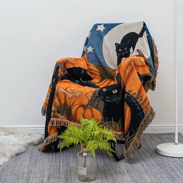 Vintage Græskar Sofa Cover tæppe |